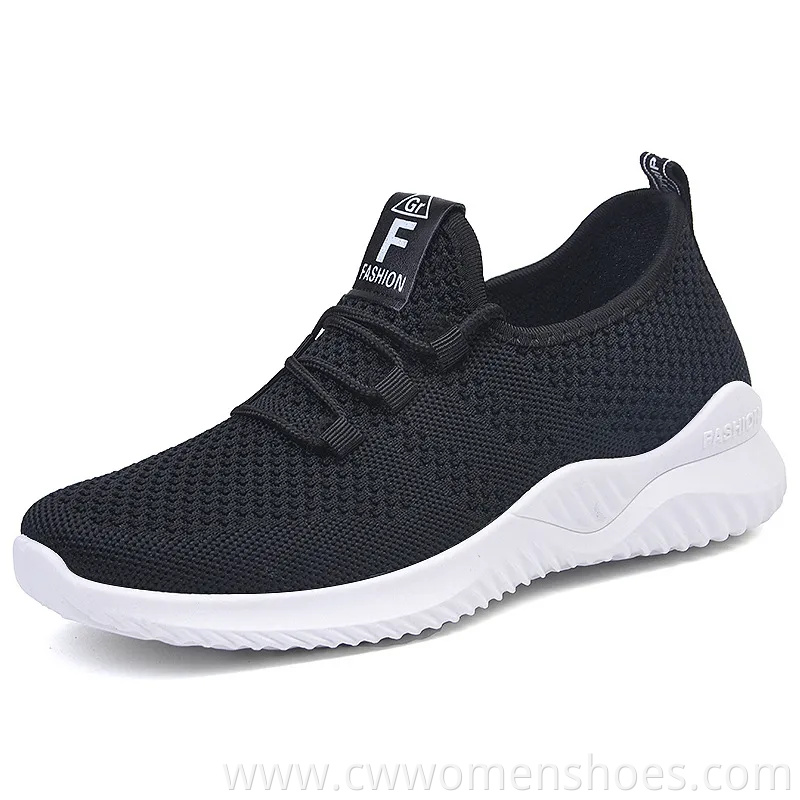 Wholesale Women's Running Shoes Fashion Slip on Walking Tennis Sneakers Lightweight Breathable Mesh Casual Sports Shoes